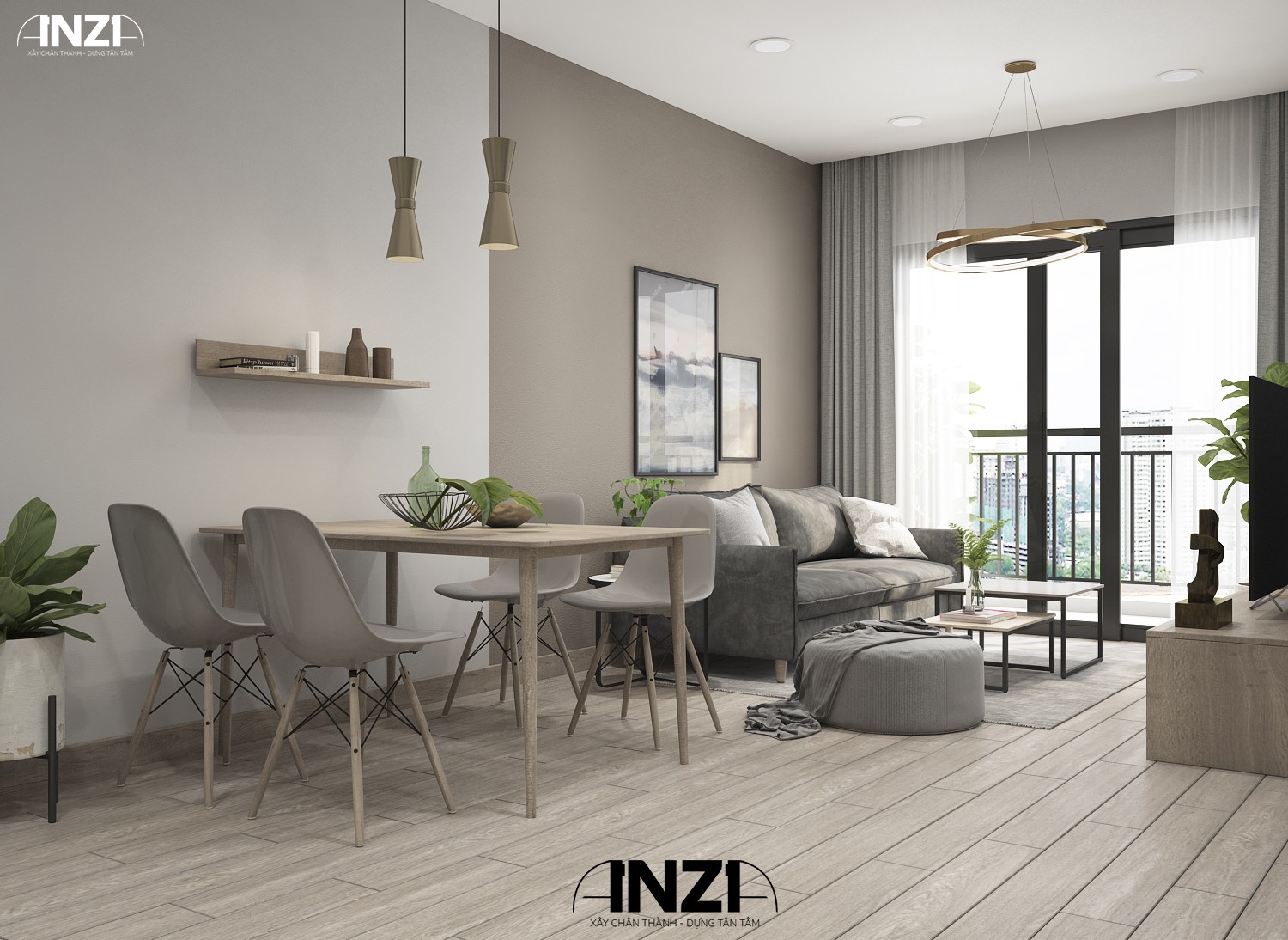 Anzacons - Dự án - Thiết kế và thi công nội thất căn hộ Mr Bảo